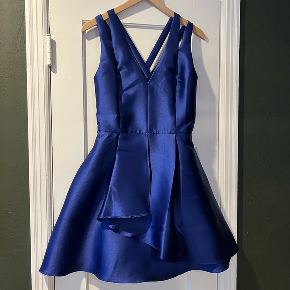 Adelyn Rae Dresses & Skirts - Adelyn Rae shiny cobalt blue dress - size M - NWT